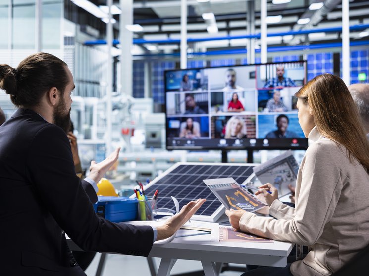 Bild zeigt Teammitglieder in einer gemeinsamen Besprechung